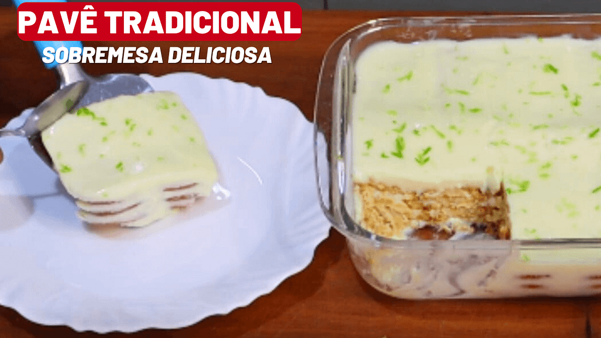 Pavê Tradicional: Simples, Cremoso para qualquer ocasião.