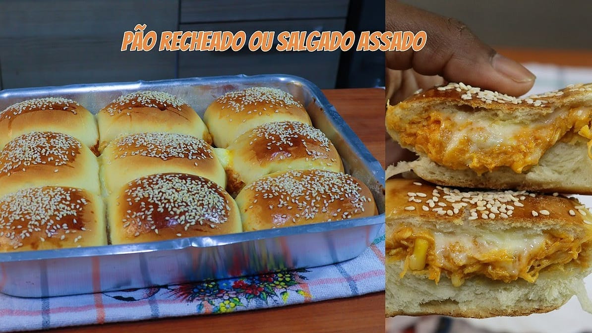 Pão recheado com frango e queijo – receita fácil e deliciosa