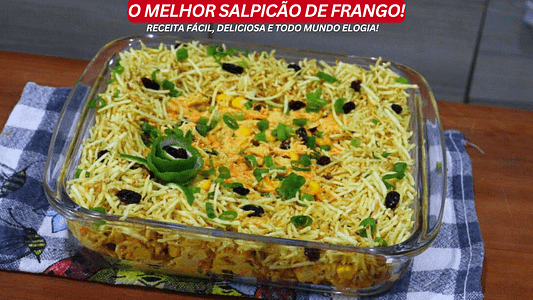 SALPICÃO DE FRANGO TRADICIONAL – Receita fácil e deliciosa 2 Aprenda como fazer salpicão de frango cremoso e tradicional, uma receita fácil e rápida perfeita para o Natal ou para qualquer ocasião. Com poucos ingredientes, muito sabor e cremosidade!