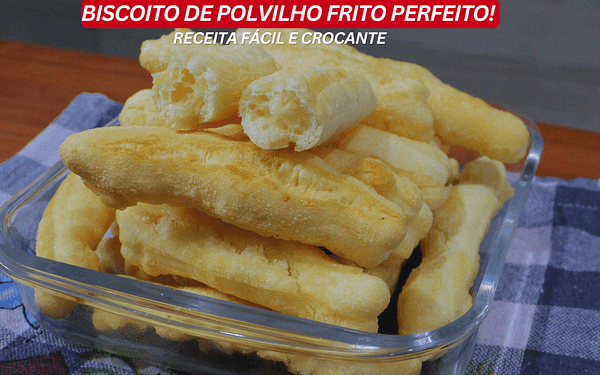 Biscoito Frito de Polvilho Crocante e Sequinho e Perfeito.