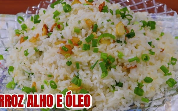 ARROZ DE ALHO SIMPLES E SABOROSO: ALMOÇO OU JANTAR.