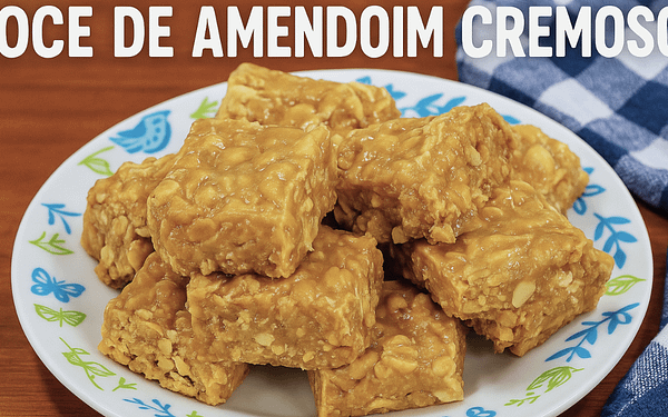 DOCE DE AMENDOIM FÁCIL – PARECE PÉ DE MOÇA! Receita rápida, econômica e firme para cortar!
