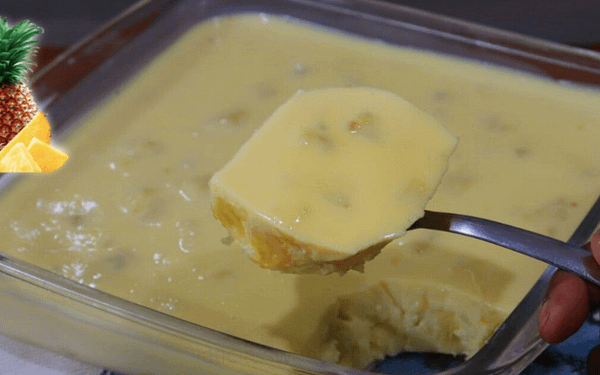 Como fazer geladão de abacaxi na travessa