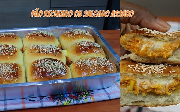 Pão recheado com frango e queijo – receita fácil e deliciosa