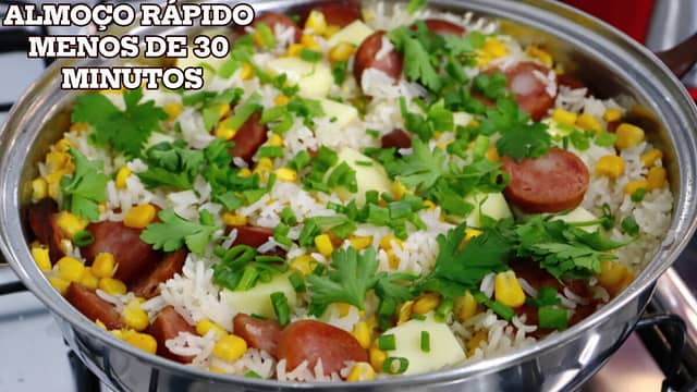 ALMOÇO OU JANTAR RÁPIDO E DELICIOSO: APENAS 1 PANELA 1 ALMOCO EM APENAS 1 PANELA. OPCAO 01