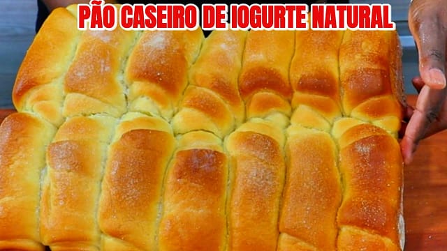 Pão de Iogurte Natural Delicioso e Macio 1 PAO CASEIRO