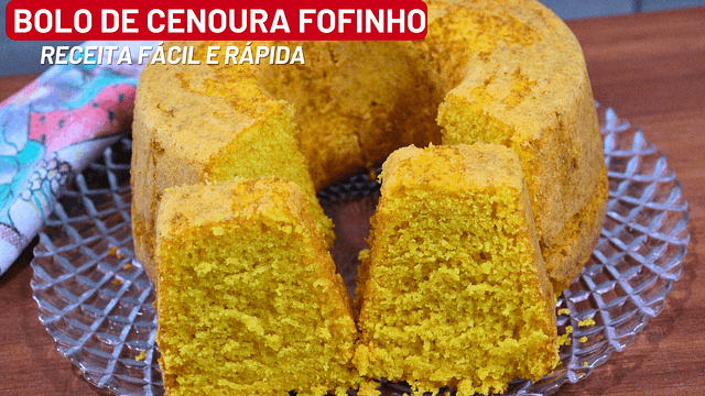 Bolo de Cenoura Fofinho: Receita Fácil e Deliciosa. 1 bolo de cenoura fofinho receita facil e rapida
