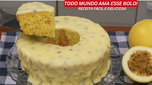 bolo de maracujá
